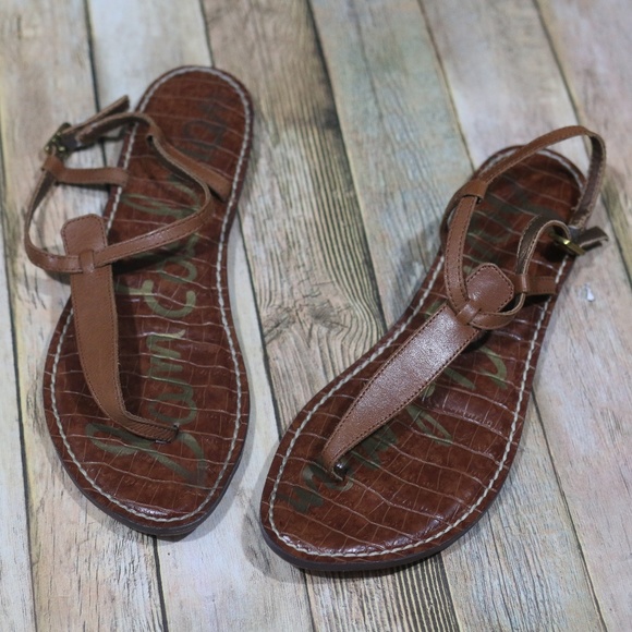 Sam Edelman Shoes - Sam Edelman Gigi Leather Thong/T-Strap/Flat Sandal